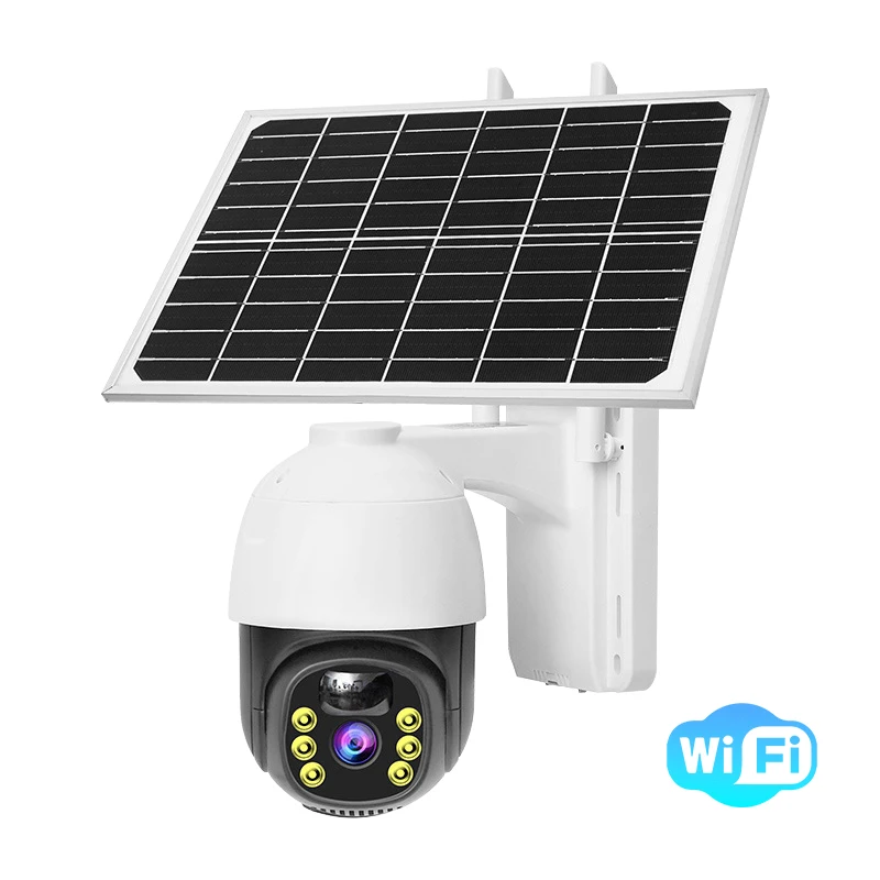 2024 New Design 3MP 2-Way Audio 360 Degree Wireless Security Camera with Night Vision Wifi Ip CCTV Solar for Outdoor Use