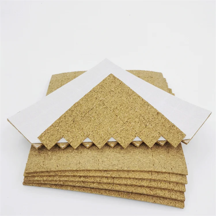 Shipping Glass Adhesive Cork Separator Pads Cork Separator Pad Adhesive Cork Spacer Separator Protector Pads for Glass