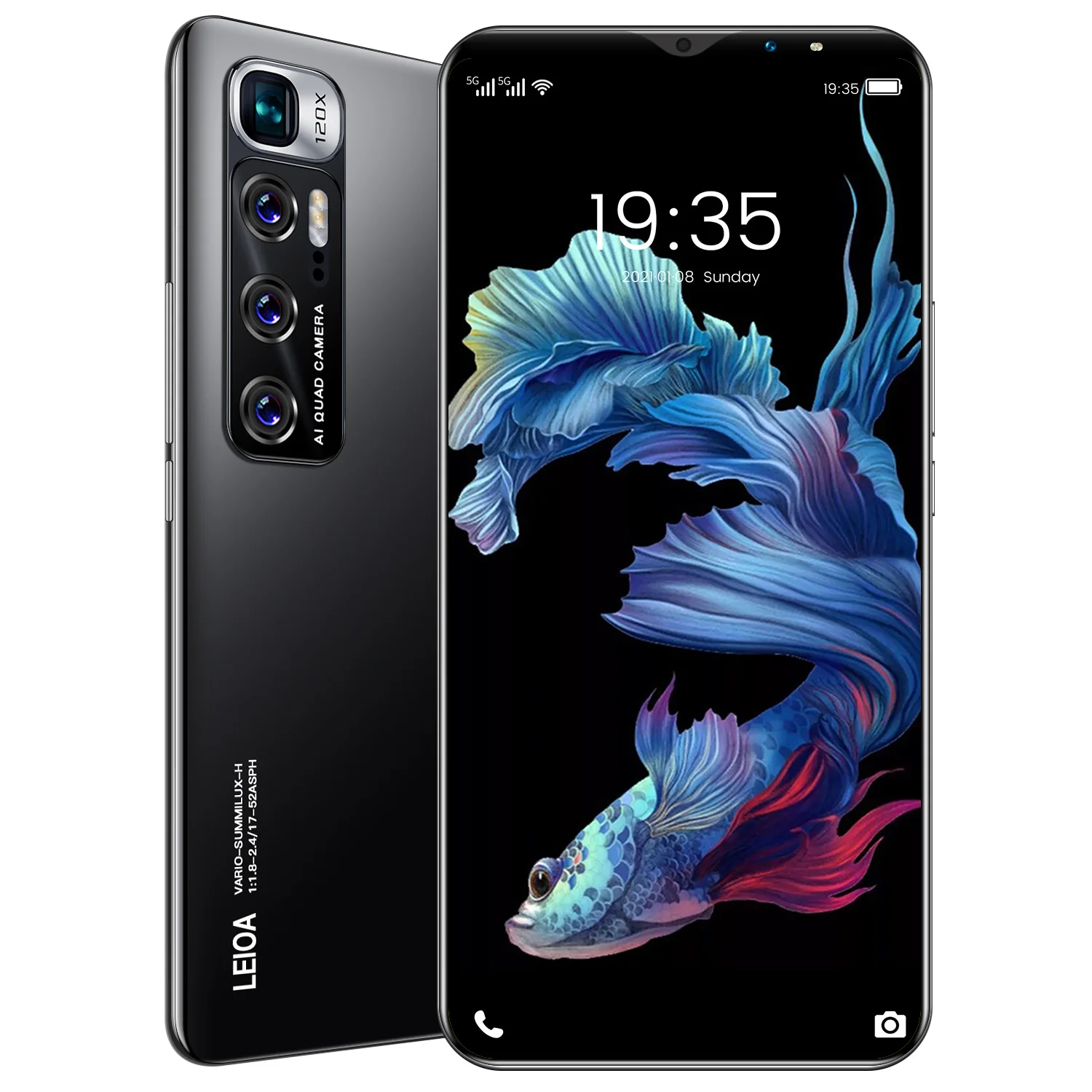 Глобальная версия 6 1 inch M10 Plus смартфон 12 Гб + 512 полный экран мобильного на палец для телефона/Уход за кожей лица Разблокируйте телефон Android 10