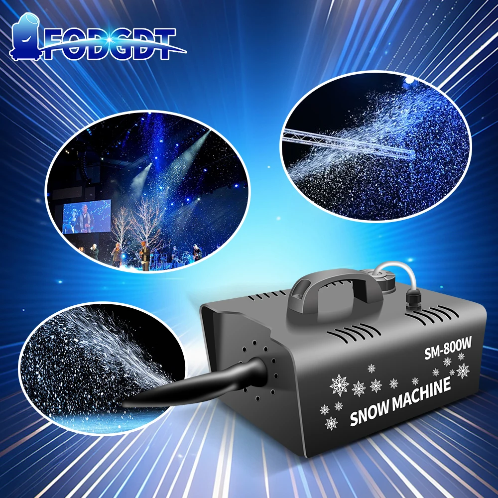 Snow Maker Snowflake Making 800W Artificial Snow Making High Output Snow Machine Remote Control Snowmaker for Party Wedding