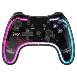 Ipega PG-9228 Bluetooth Game Controller RGB Colorful Transparency Gamepad for NS Switch MFi Games iOS Android Smart Phone