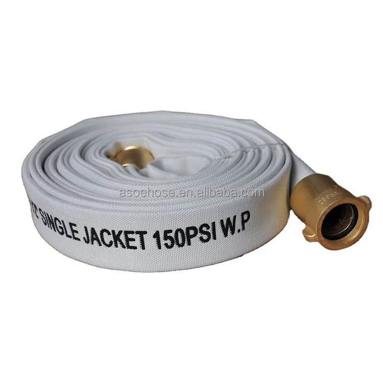 High Quality Single Jacket NR Lined Fire Hose 1.5 and 2 inch