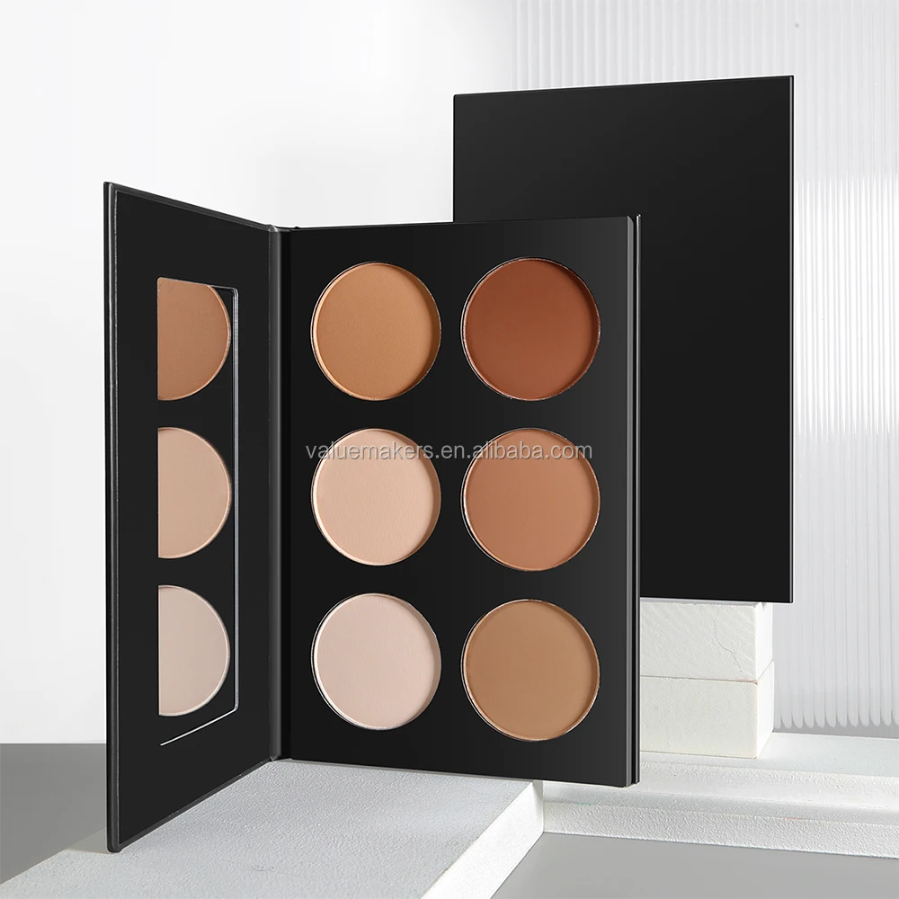 private label bronzer 6 colors contour palette hot sale pressed powder contour palette for all skin type