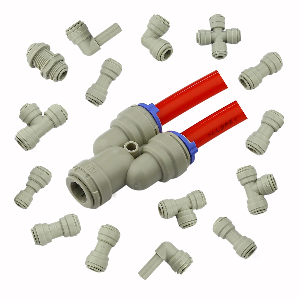 two way divider NSF plastic quick fitting food grade insert connector used at beer dispensing