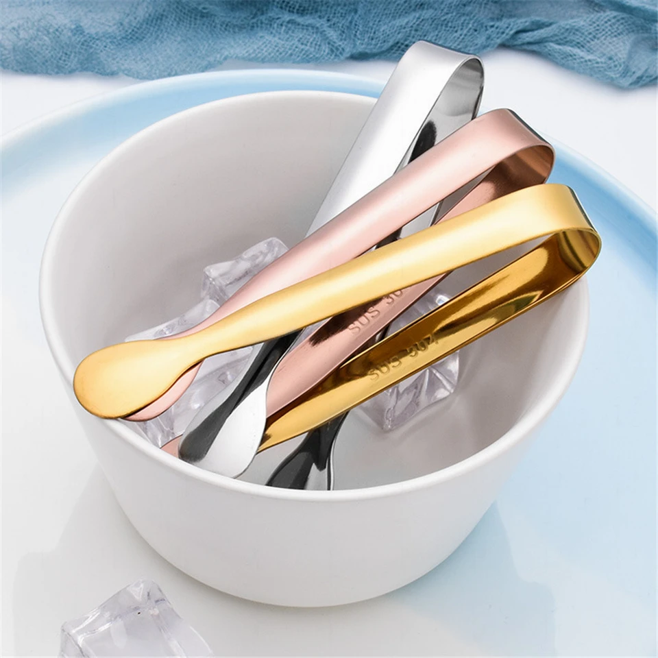 Multicolored Mini Sugar Tongs Small Ice Tongs Mini Serving  Ice Clip Small Kitchen Tongs for Tea Party Coffee Bar Utensils