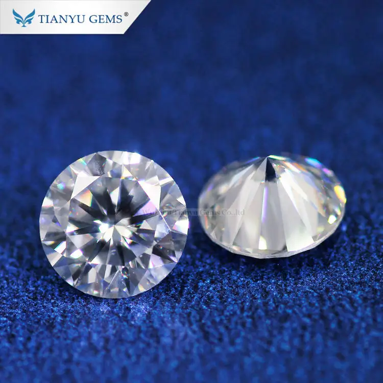 Lab diamonds moissanite wholesale 7mm round moissanite brilliant cut
