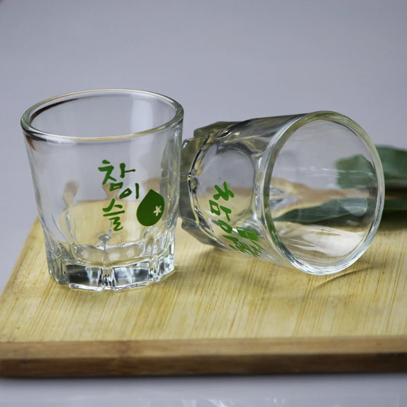 korean sake mini wine glass short glasses drinking soju cup 50ml custom soju shot glasses