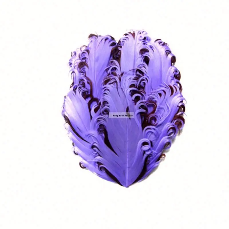 Baby Feather With White Red Colored dyed Curly Feather Pad curly goose feather Pad for kids