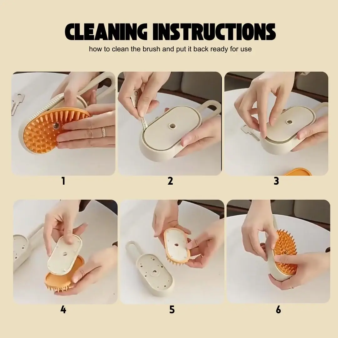 High Quality Steamy Self Cleaning Steam Cat Brush For Massage Silicone Steam Pet Brush For Removing Cat Hair Winding