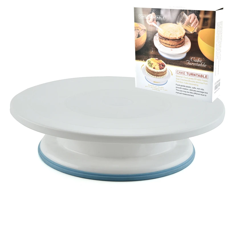 
11Inch Plastic Cake Turntable, Rotating Cake Stand,Cake Decorating Stand 
