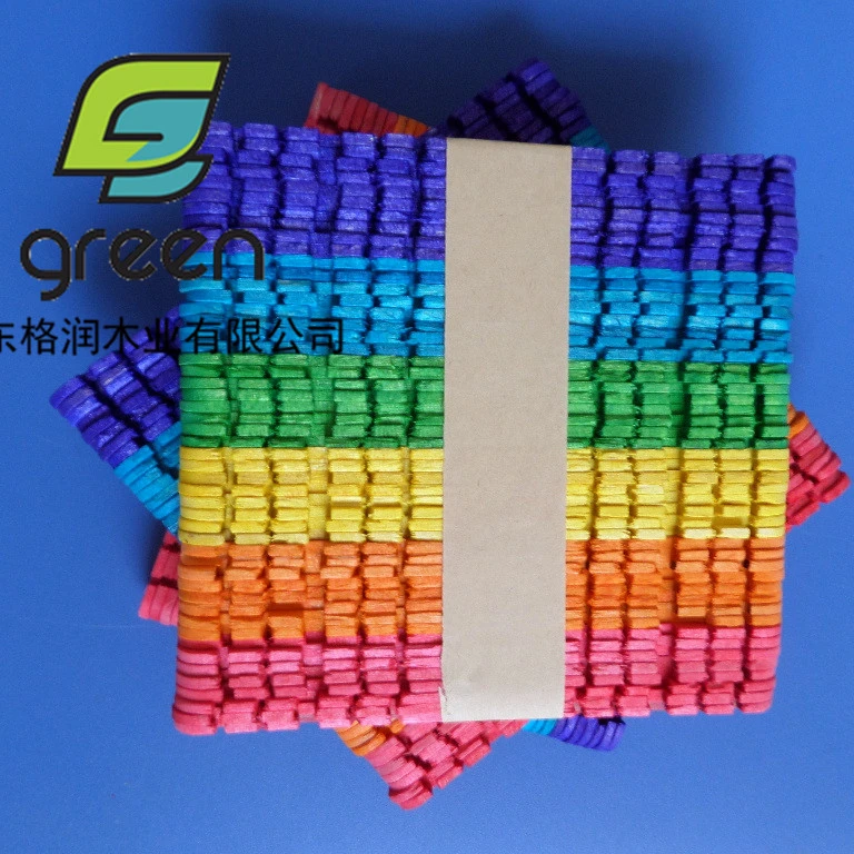 china disposable 114mm birch wood ice cream stick/spoon with arts crafts