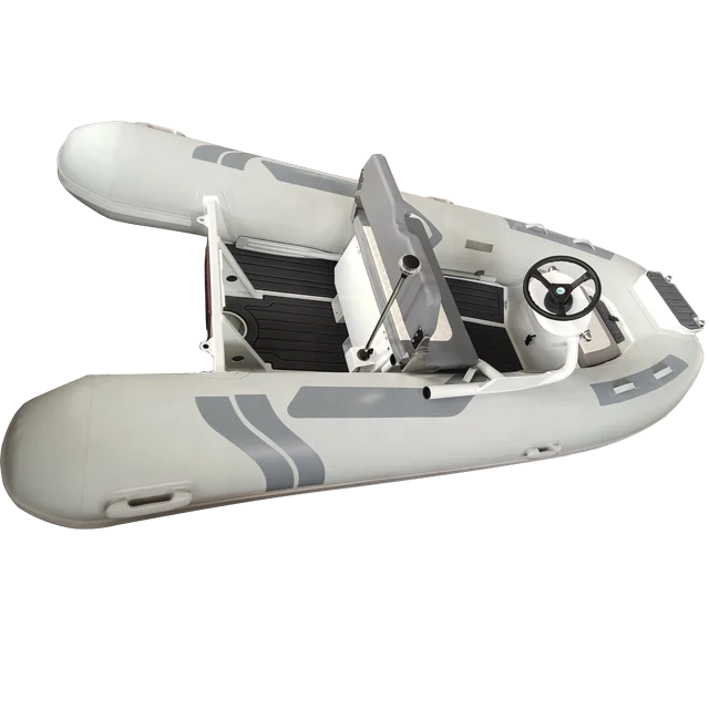 11ft Lake Rigid Orca Hypalon/PVC RIB360 Fiberglass Double Hull Inflatable Boat Dinghy