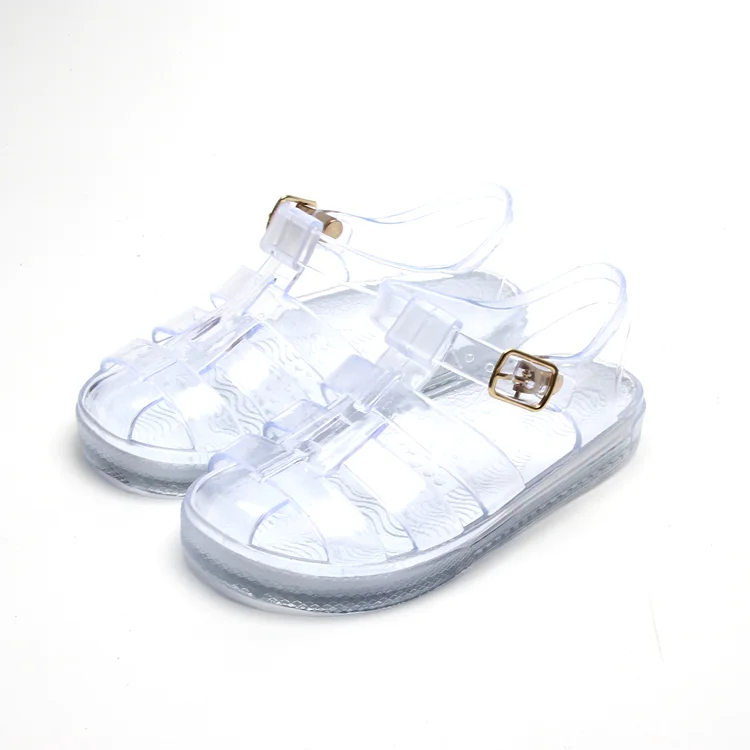 Hot PVC Jelly Sandals Kids Summer Shoes High Quality Super Soft Casual Waterproof Trend Light T Strap  Children jelly Sandals