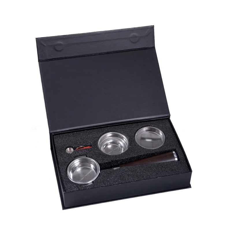 Espresso Machine Portafilter Handle Customize E61 Bottomless Portafilter with Coffee Portafilter Basket Set
