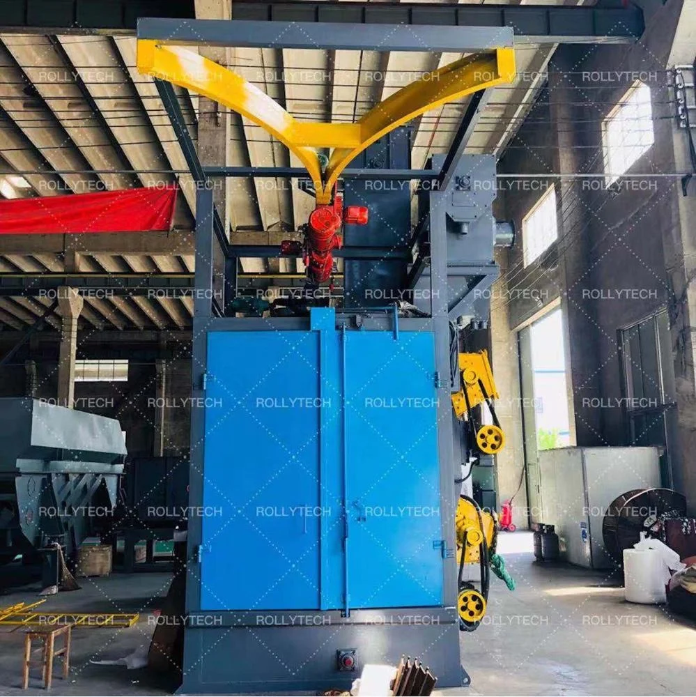 Customized double pneumatic door hanger type shot blasting machine