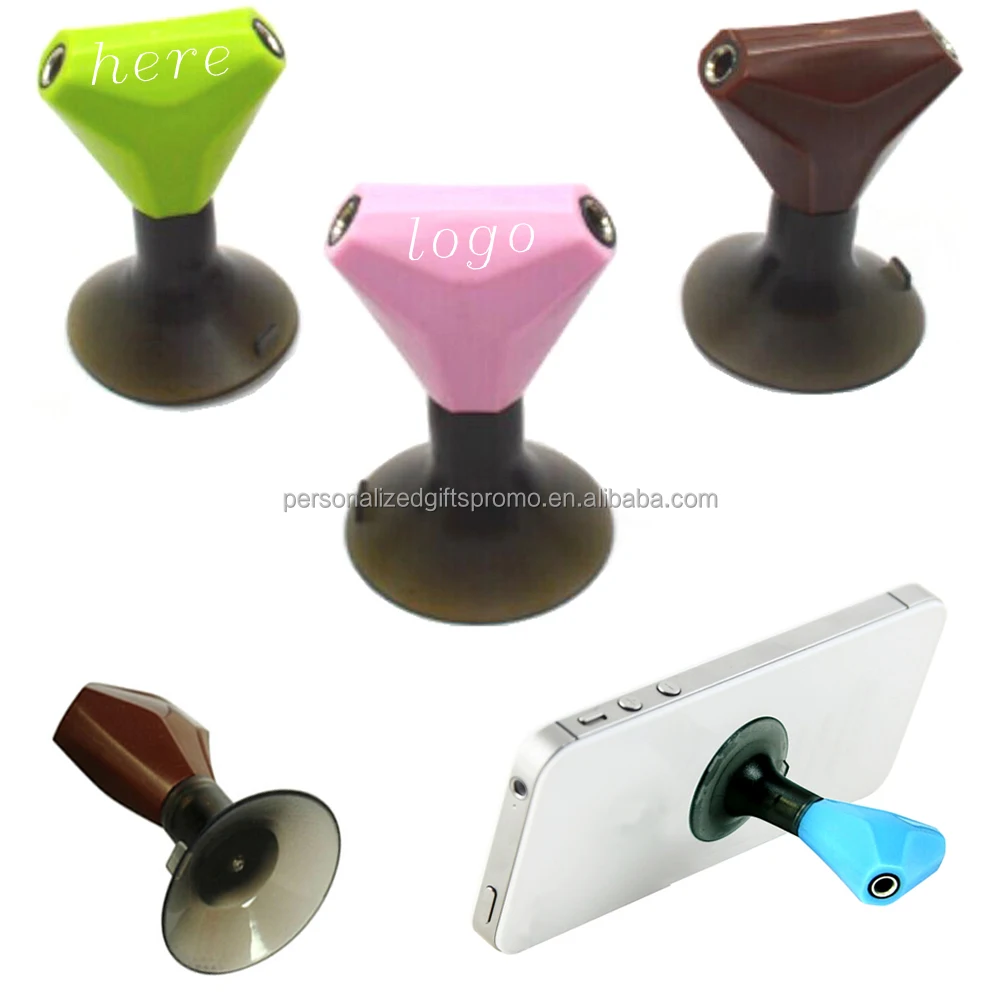 2-in-1 music splitters 1 suction cup stand hold up your Pad Cell phone  Ear Bud / Headphone Music Splitters SmartPhone Stand