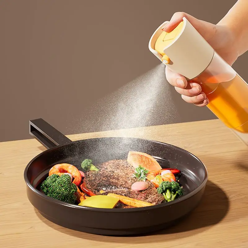 Glass oil pot kitchen simple soy sauce vinegar barbecue large capacity without hanging oil atomization press type oil spray pot