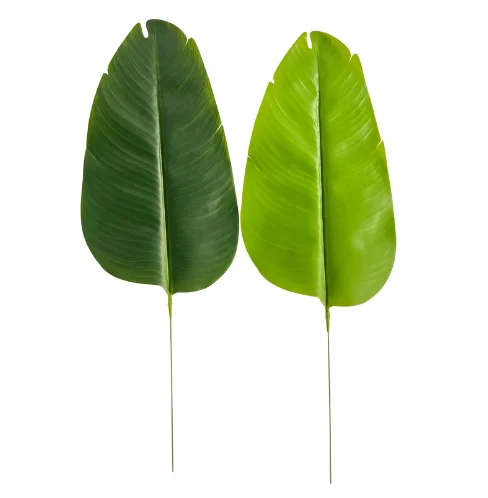 Wholesale Artificial Latex Real Touch Green Banana Palm Plants Plastic Grass and Flower Wreath for Home Indoor Decoration