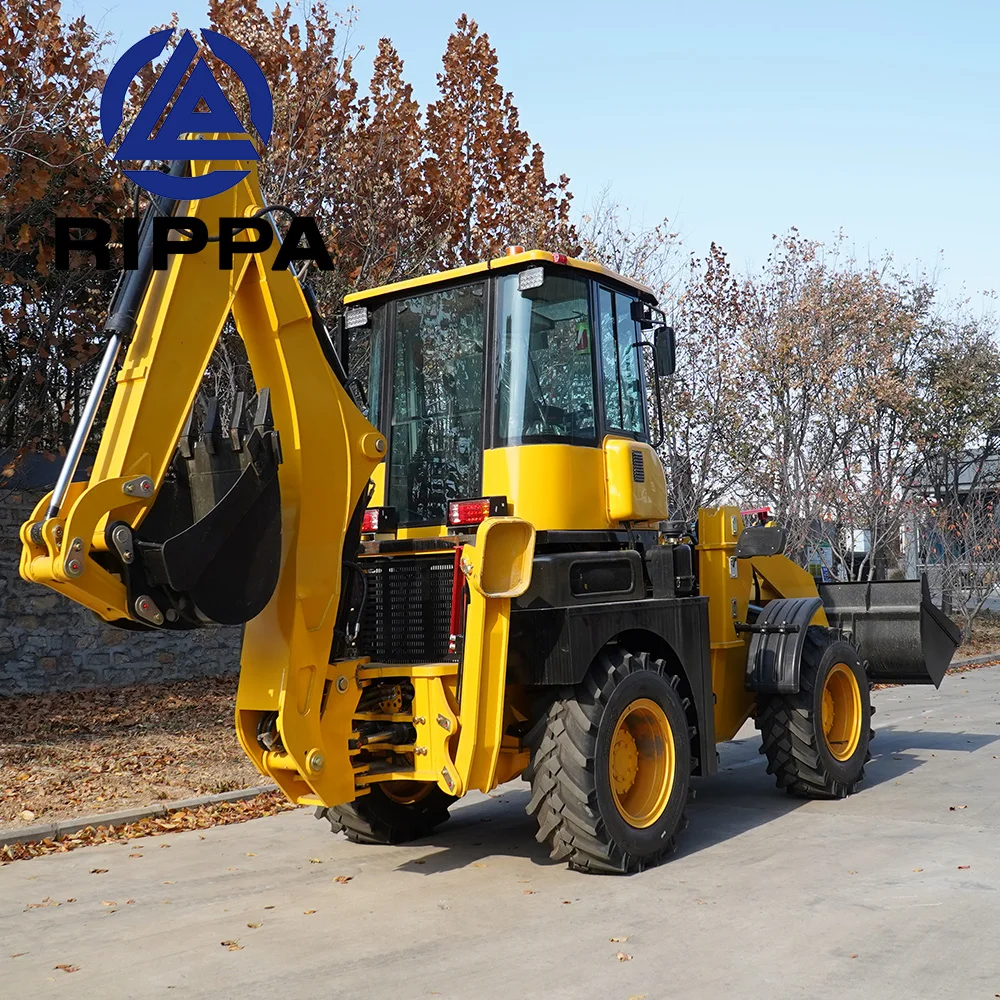 Earthmoving Machinery Mini Backhoe Loader 4x4 Kubota Front Shovel And Back Excavator Dual-Purpose Machine Backhoe Loader