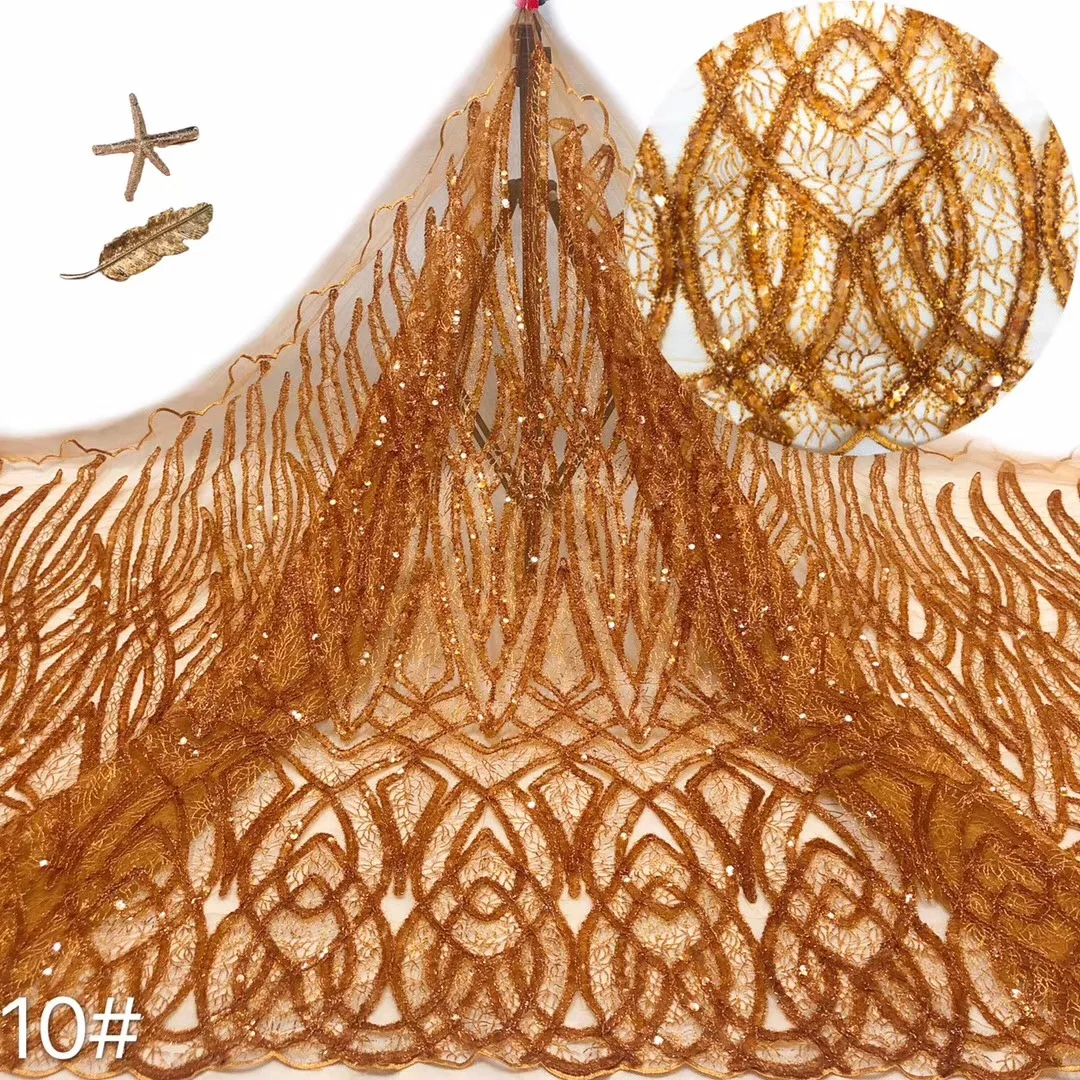 
2020 new design white tulle wedding lace fabric embroidery for dress 