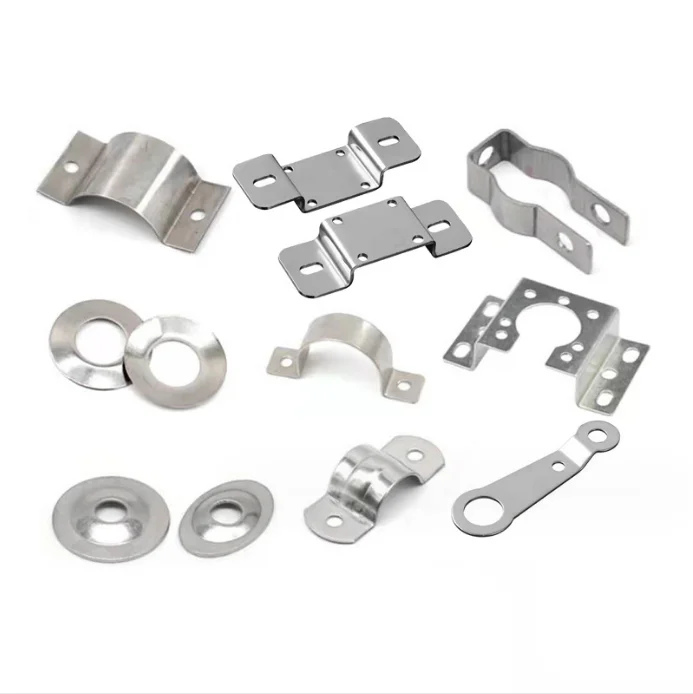 Custom precision Metal fabrication sheet bracket black zinc plated stainless steel stamping parts