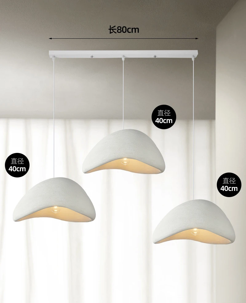 Japanese Wabi-Sabi Chandelier Modern Minimalist Dining Room Living Room Bedroom Bar Designer E26/27 Decorate Hanging