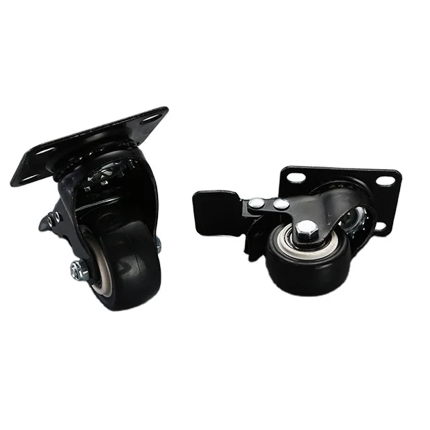 1.5 inch 2 inch 2.5 inch 3 inch caster wheel red silent no trace of the brakes protection of the floor showcase caster wheels