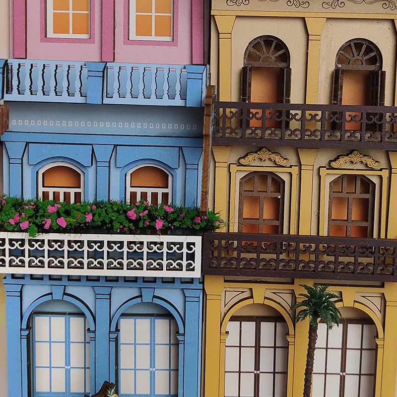 Havana Stroll Diy Diorama 3d Puzzle Wood Craft Book Nook Christmas Gift For Girls