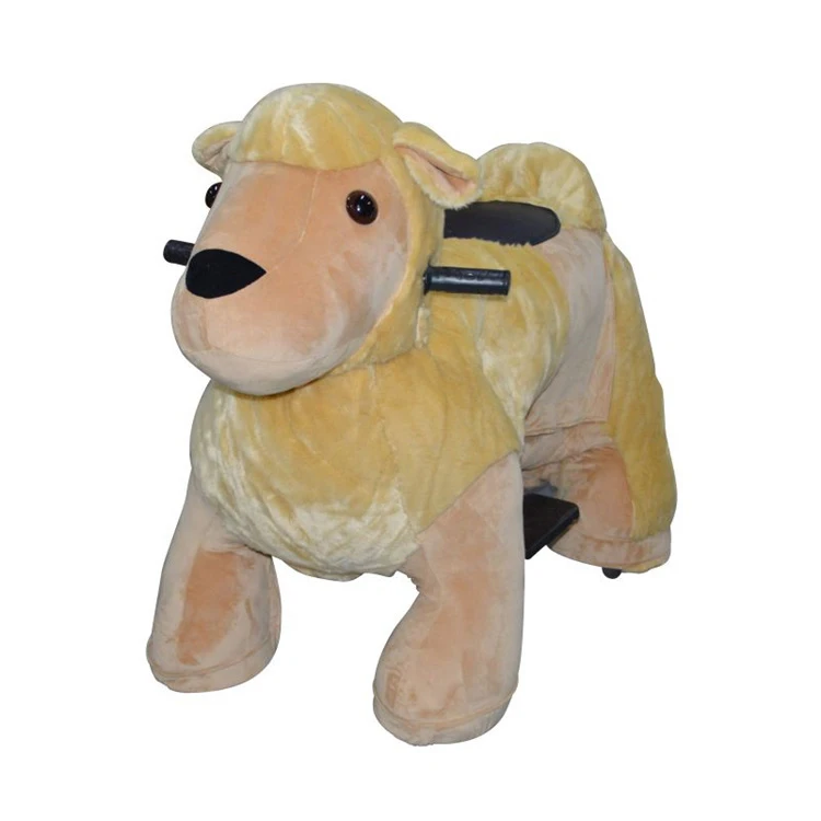 China Plush Rides on Electric Animal with Wheels Children Battery Operated Animal Ride Skin Zoo Animal Pony Ride