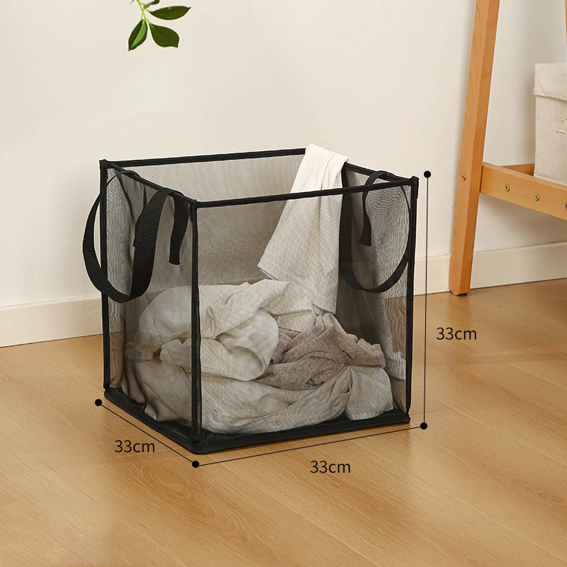 Hot Sale Large Multi-functional Foldable Mesh Laundry Basket Clothes Hamper Storage Bag Laundry Basket Household Organizer