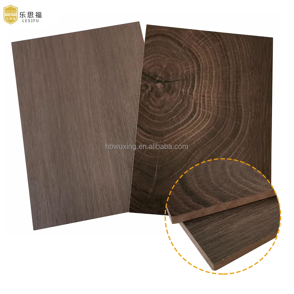 Lesifu 3mm wood grain melamine mdf  color of wood mdf laminate