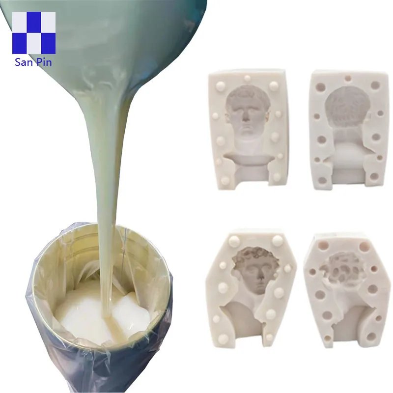 China manufacturer RTV-2 liquid silicone rubber molds raw material for plaster molds making tin cure silicone