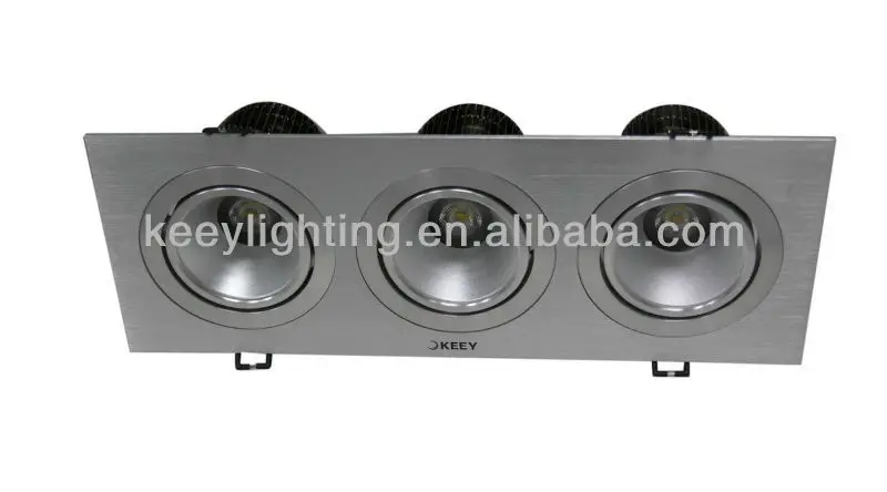 2019 ключ triplehead светодиодный растовый светильник 30 Вт матовый серебристый светодиодный растовый светильник светодиодной осветительной панели для использования в помещениях GS602-3