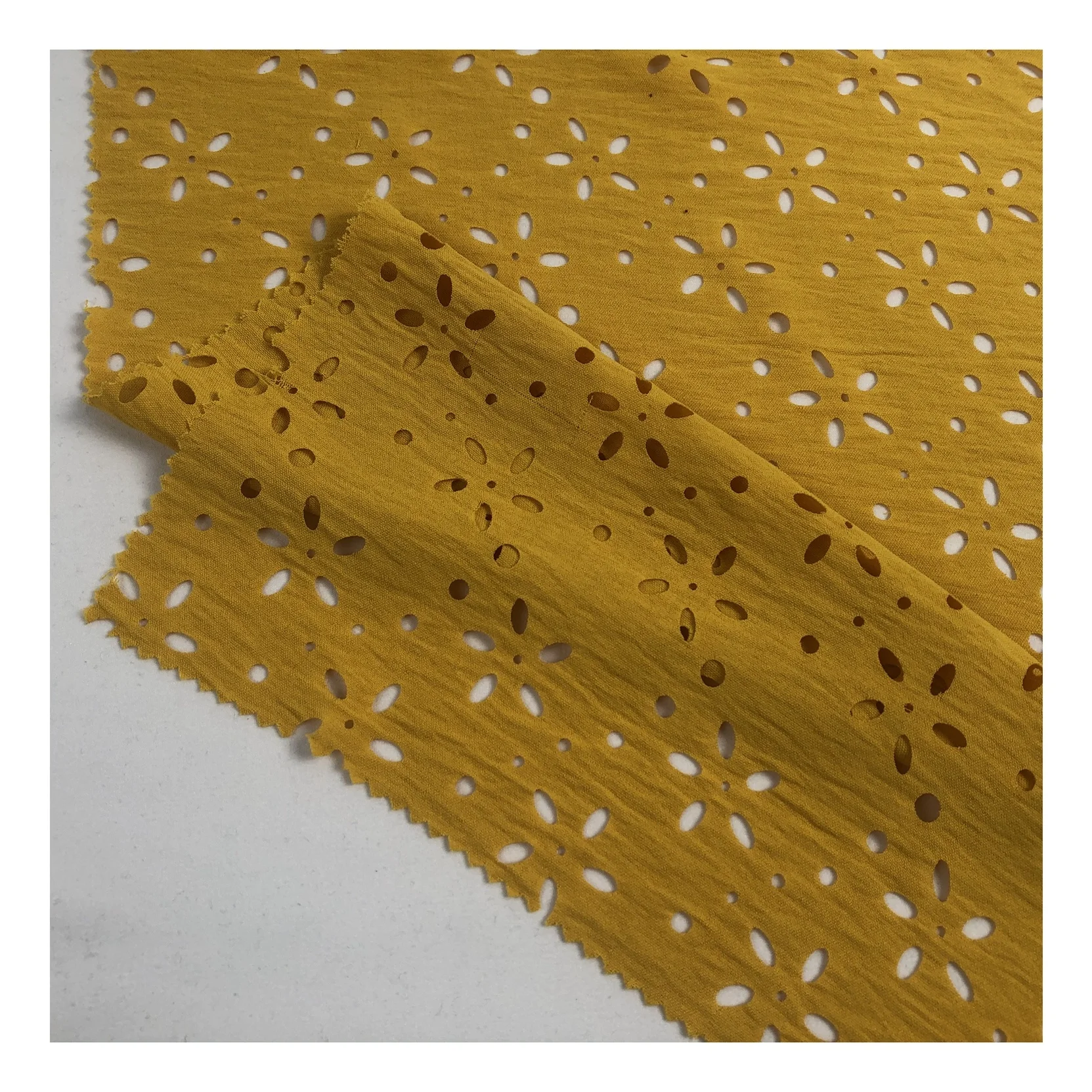 2021 hot sale soft Plain dye cut 100% CEY polyester linen look fabric woven fabric for fashion flower dress