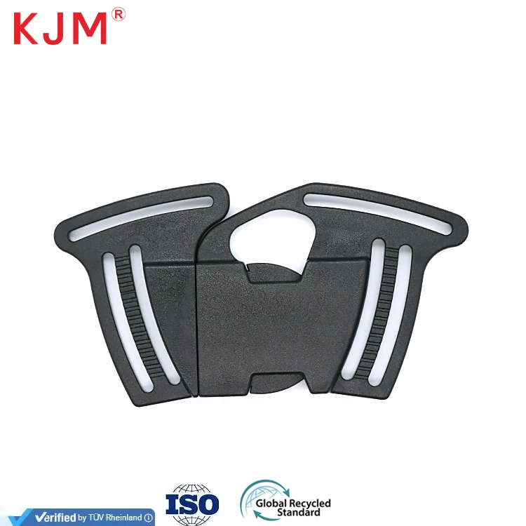 KJM symmetrical 38mm 4 way quick release plastic buckle for baby stroller vest safety belt