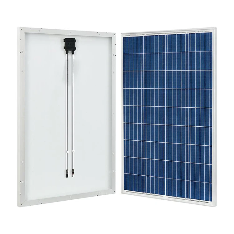 Strong Tempered Glass Aluminum Frame 2V Off Grid Solar Panel 39.6 X 26.2 X 1.4 In 18.2V 5.49A 100 Watt Polycrystalline Solar Pan