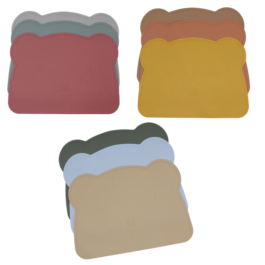 Baby Feeding Supplies Toddler Baby Utensils Set Divided Plate Suction Bowls for Baby with Spoon Fork Silicone Bib T