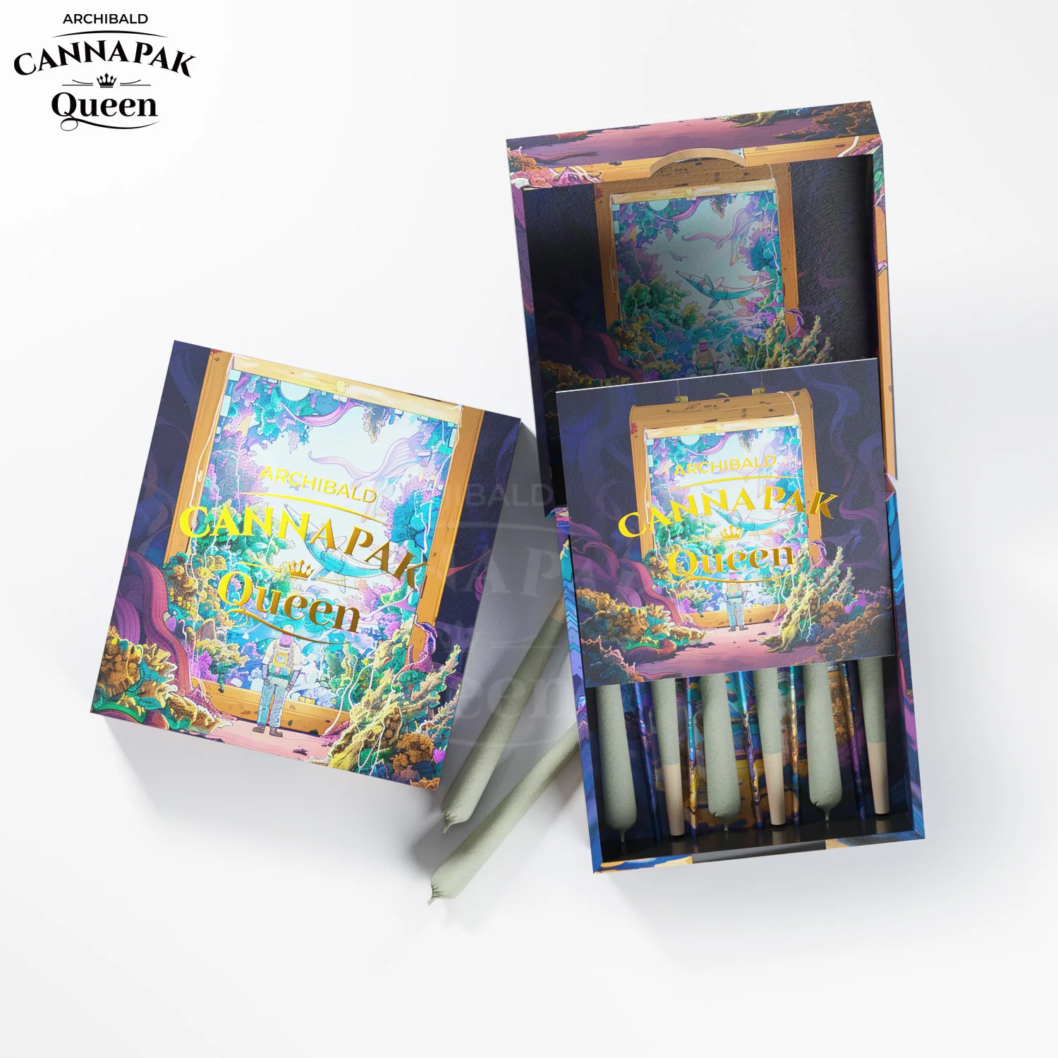 Premium Custom Drawer Cart Box Holder Slide Pull Empty Cartridge Packaging with EVA Insert