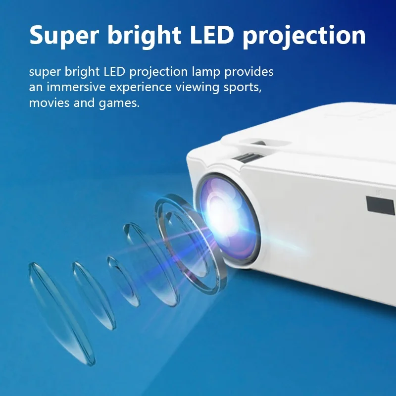 Недорогой Экономичный Портативный проектор для дома, мобильный телефон Pico, мини светодиодный проектор с 2800 люменами