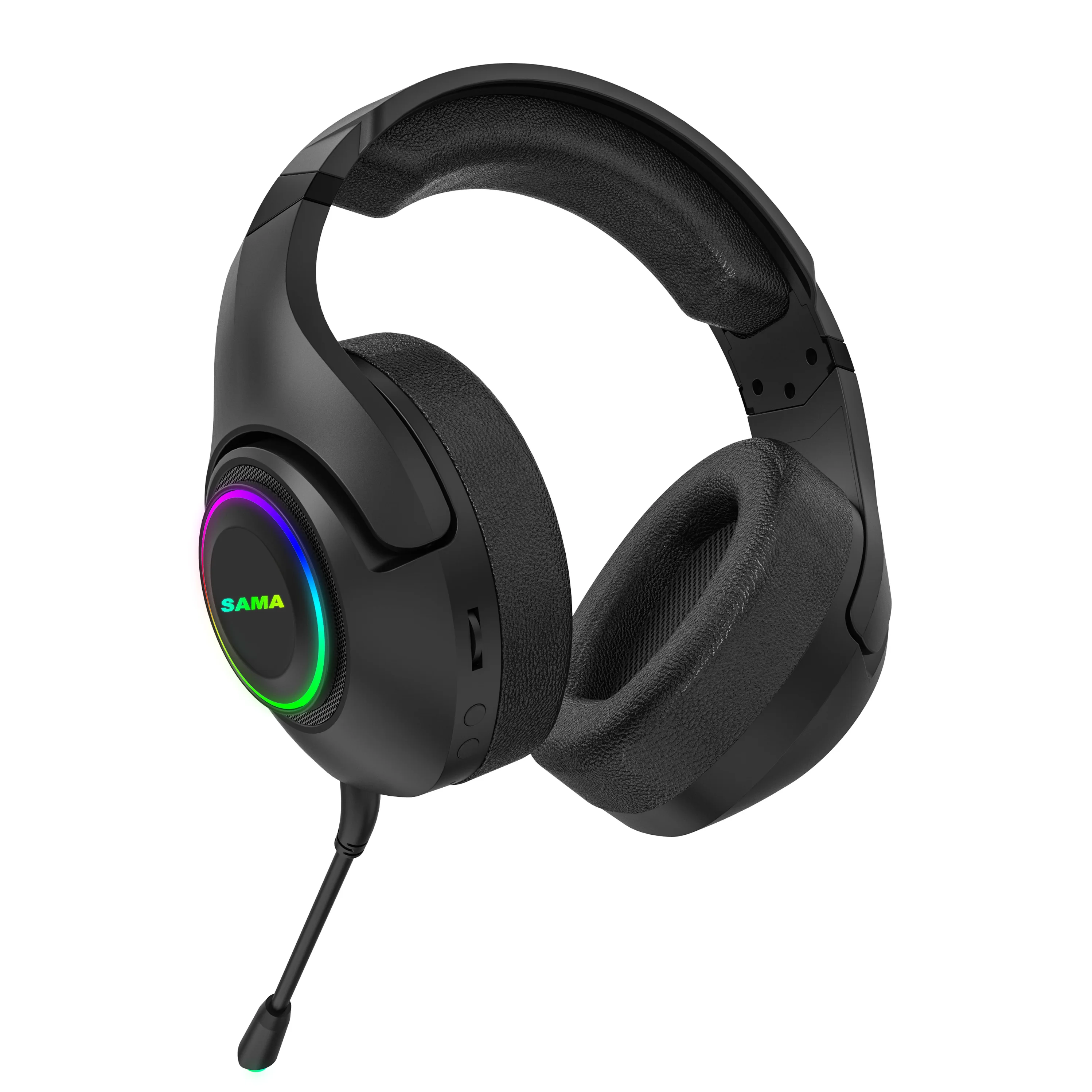 SAMA RGB Gaming Headset Wholesale Wireless Headset Headphones OEM Headphone with Microphone
