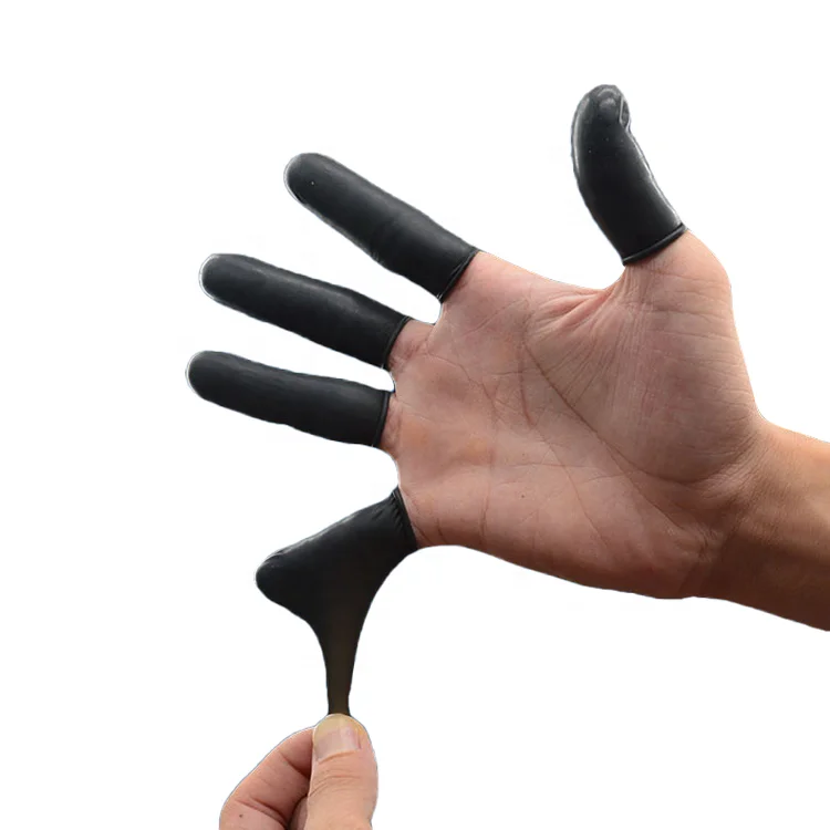 Leenol High Quality Anti-static Finger Cot Esd Latex Black Finger Cots LN-1608103