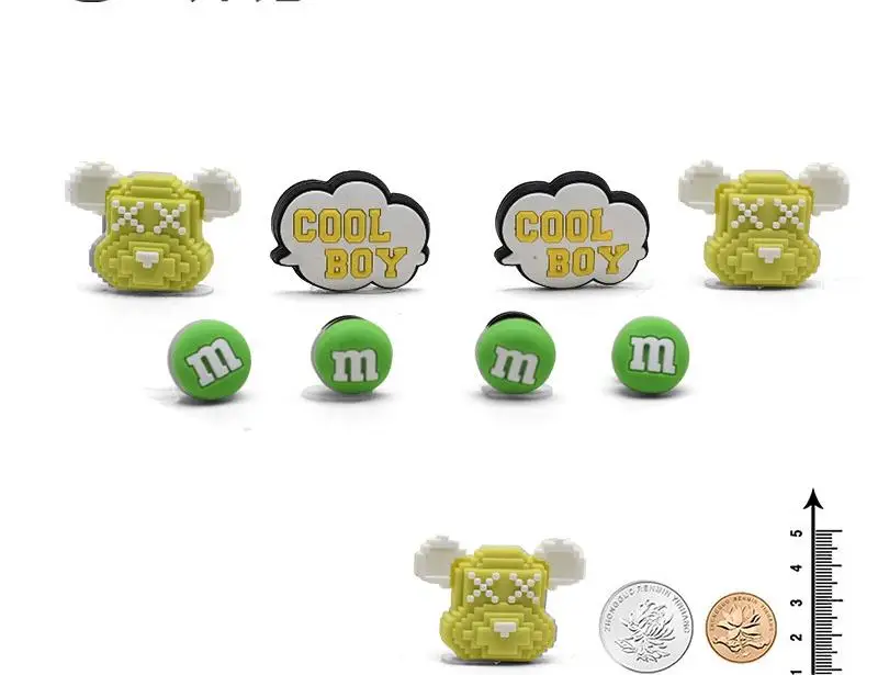 Custom Shoe Charms Anime Cartoon Character Weed Stitch Football Designer Custom Shoe Decorations for Croc Clog Charms