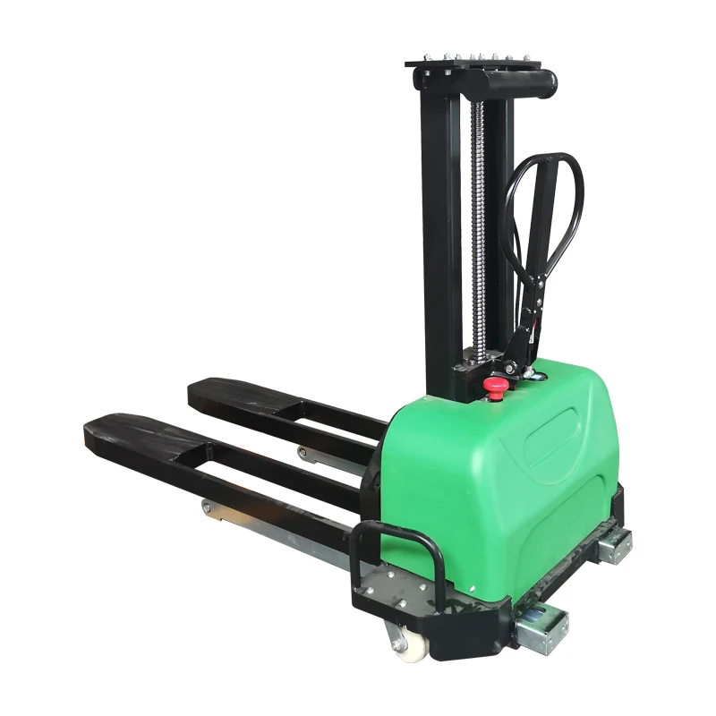 WELIFTRICH 500 kg 48V/21Ah lithium battery semi electric self loading stacker for small truck