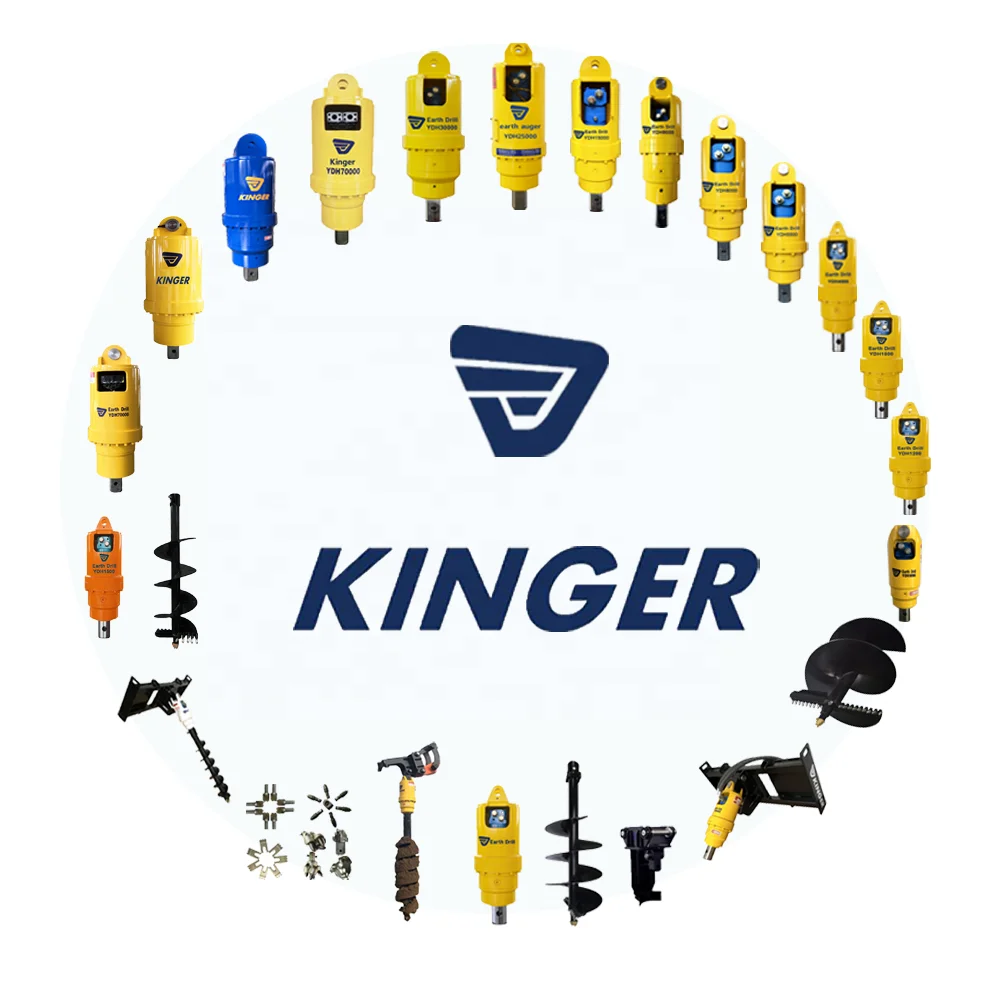 Tree planting excavator sand clay rock bit ground drilling machine earth auger with flat round cutting teeth