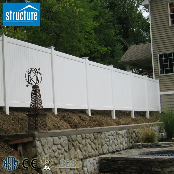 Hot Sale Easy To Assemble Anti Ultraviolet White pvc Privacy fence Vinyl Plastic House fence Panels White fences Panels