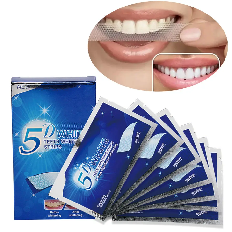 Private Label New Design Teeth Whitening Strips 6% HP Mint Flavor White Strips Teeth Whitening