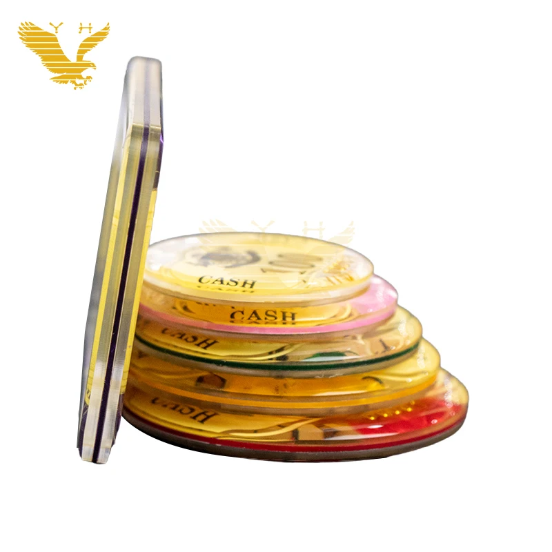 YH Custom Printed Square Plastic Casino Poker Chips For Sale