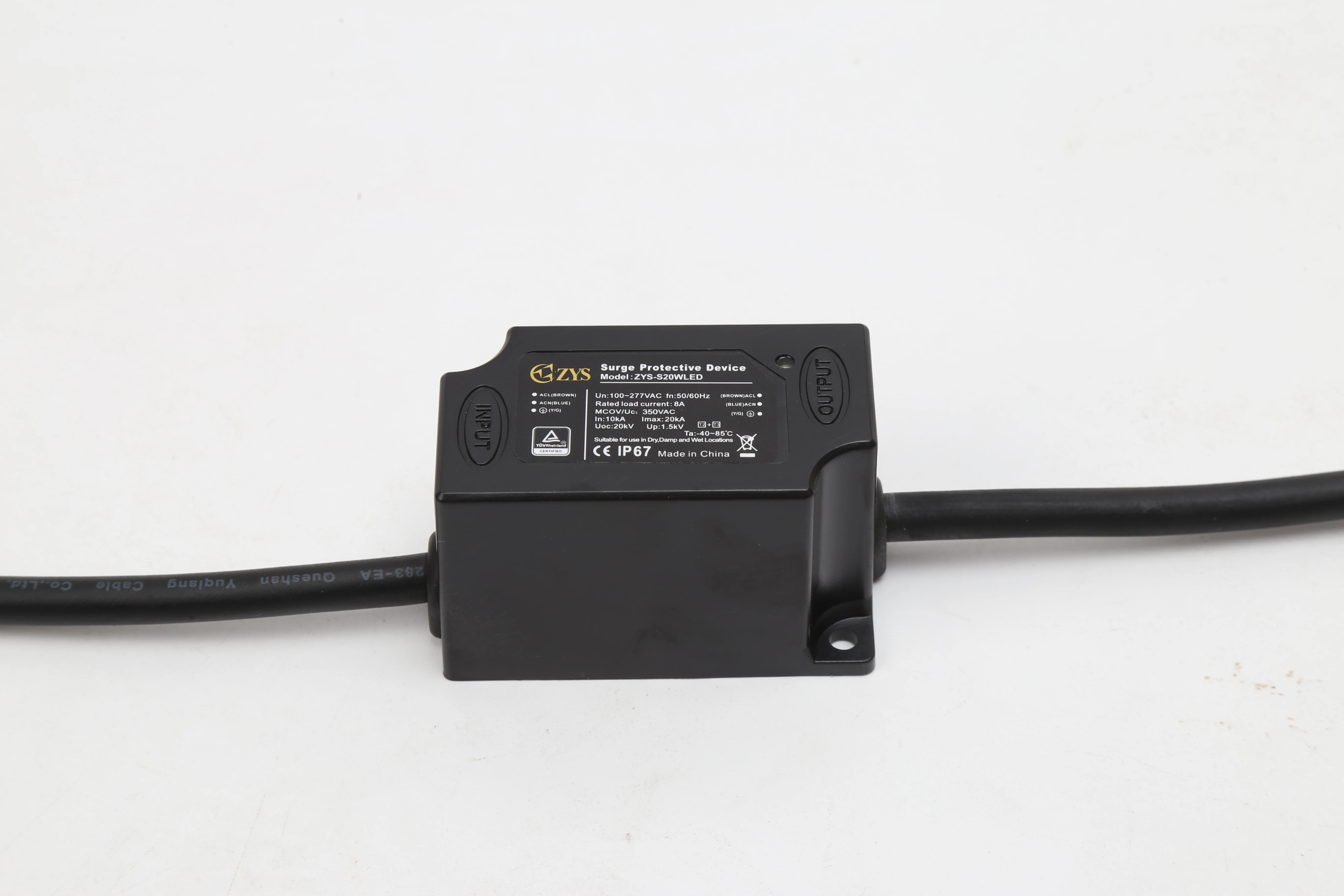 20kV 20kA Surge Protector Surge Arrester LED Lighting SPD Outdoor LED Lighting Transient Voltage Tunnel Lighting SPD