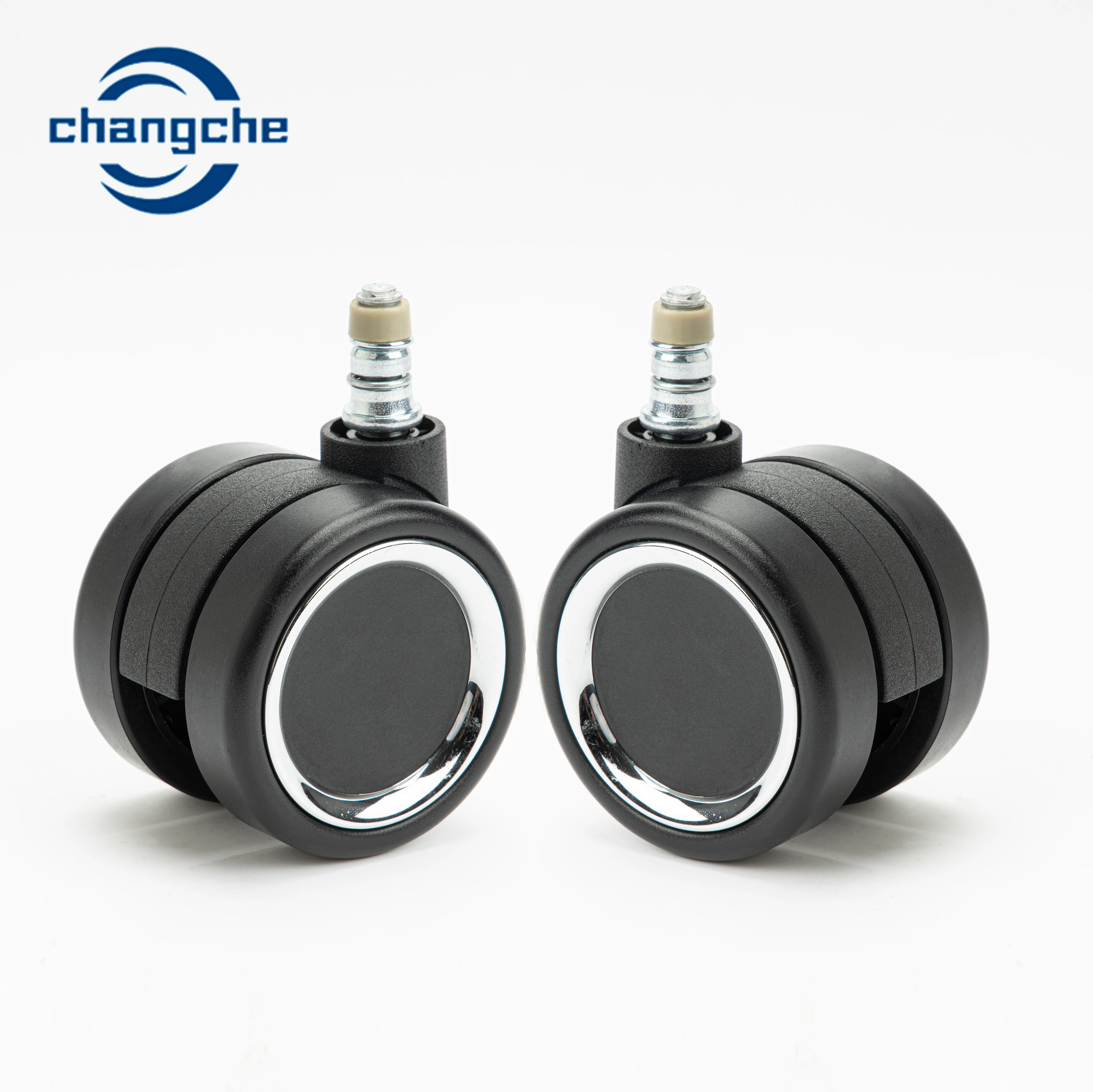 Black Caster Wheels Fixed Caster PVC PU Material Wheel