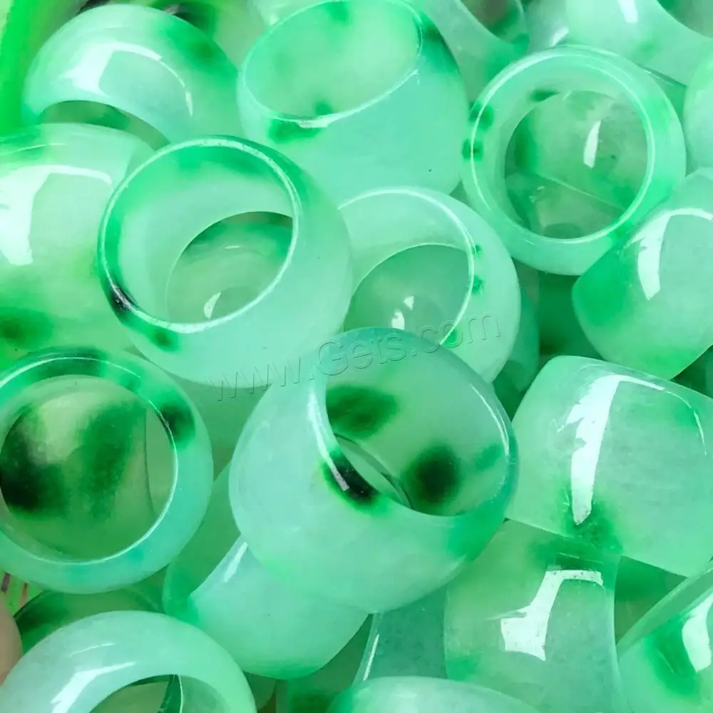 wholesale gemstone jade rings natural stone 17mm 1557433